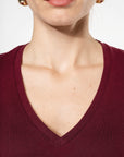 T-Shirt col V 100% Coton - Femme