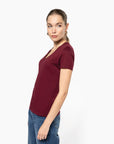 T-Shirt col V 100% Coton - Femme