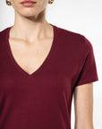 T-Shirt col V 100% Coton - Femme