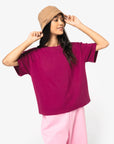 T-Shirt Oversize 100% Coton - Femme