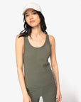 Débardeur côtelé en Coton Bio - Femme