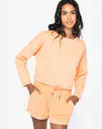 Sweat-Shirt col rond Oversize crop - Femme