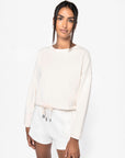 Sweat-Shirt col rond Oversize crop - Femme