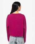 Sweat-Shirt col rond Oversize crop - Femme