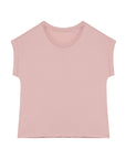 T-Shirt manches à revers 100% Coton - Femme