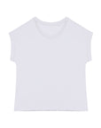 T-Shirt manches à revers 100% Coton - Femme
