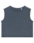 T-Shirt crop sans manche 100% Coton - Femme
