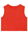 T-Shirt crop sans manche 100% Coton - Femme
