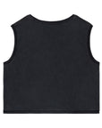 T-Shirt crop sans manche 100% Coton - Femme