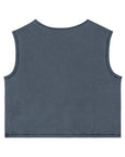 T-Shirt crop sans manche 100% Coton - Femme