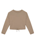 Sweat-Shirt col rond Oversize crop - Femme