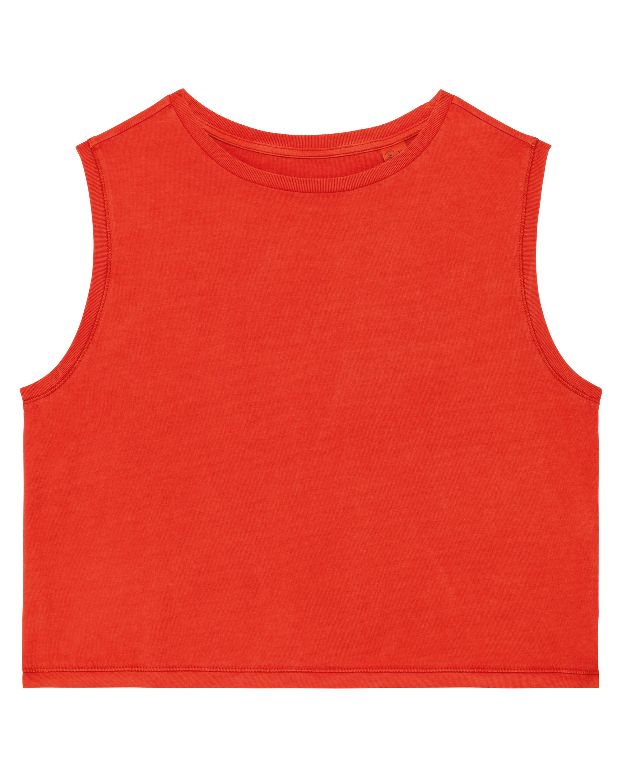 T-Shirt crop sans manche 100% Coton - Femme