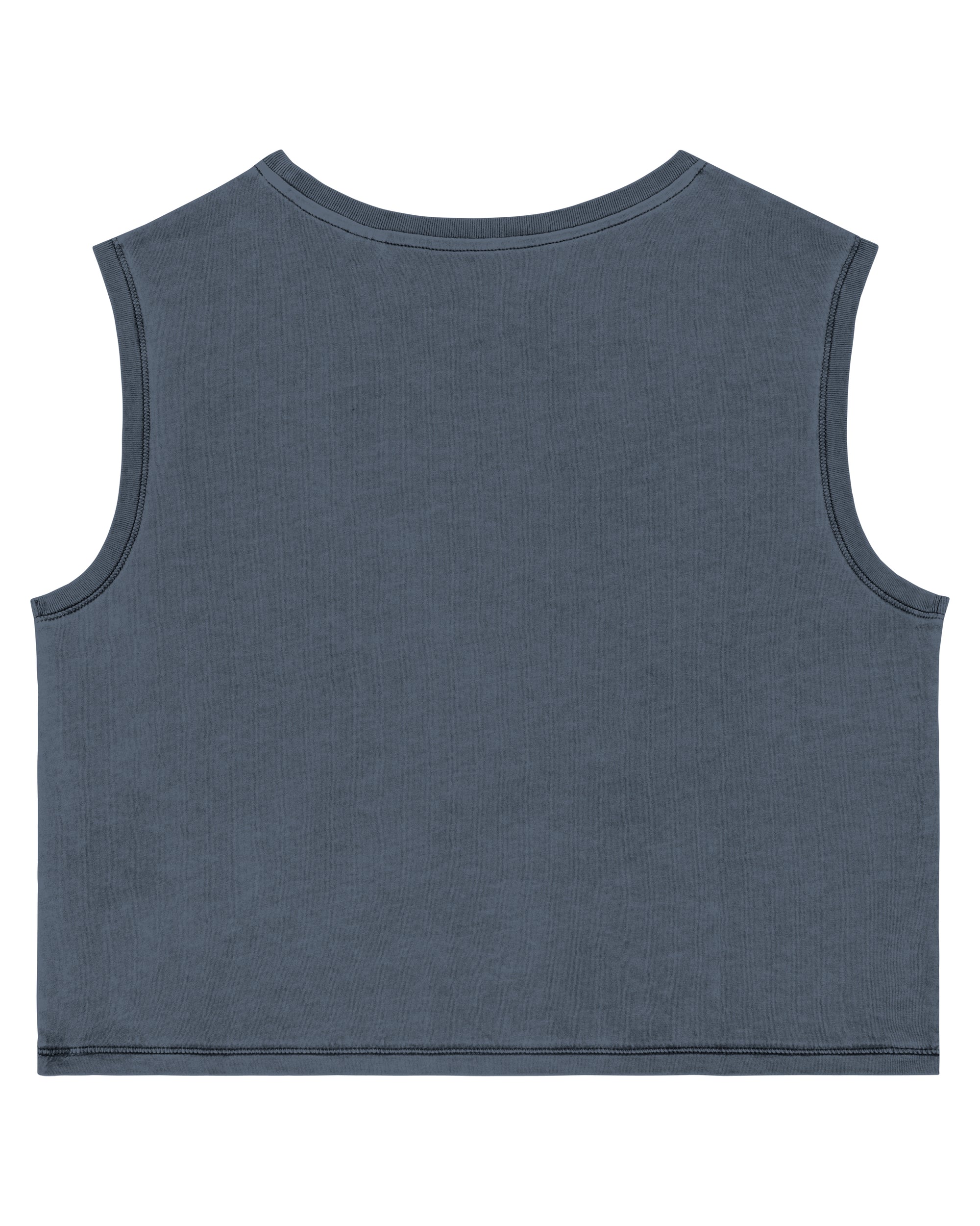 T-Shirt crop sans manche 100% Coton - Femme