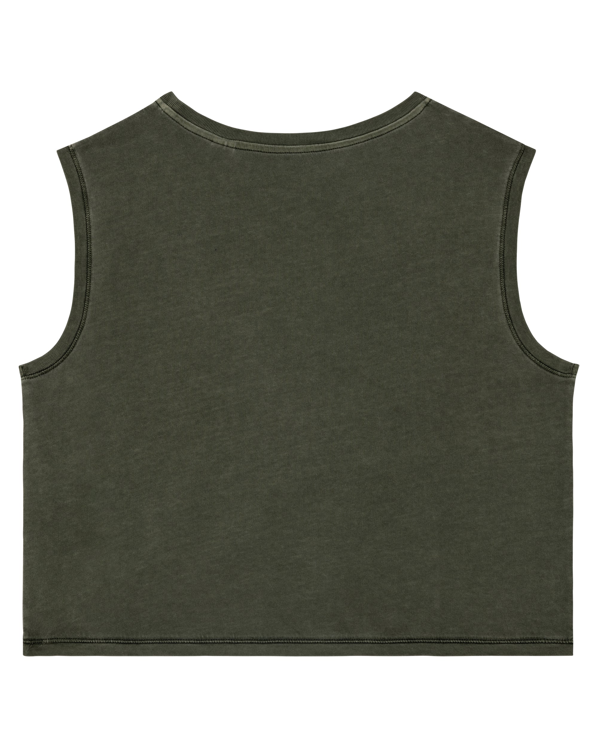 T-Shirt crop sans manche 100% Coton - Femme