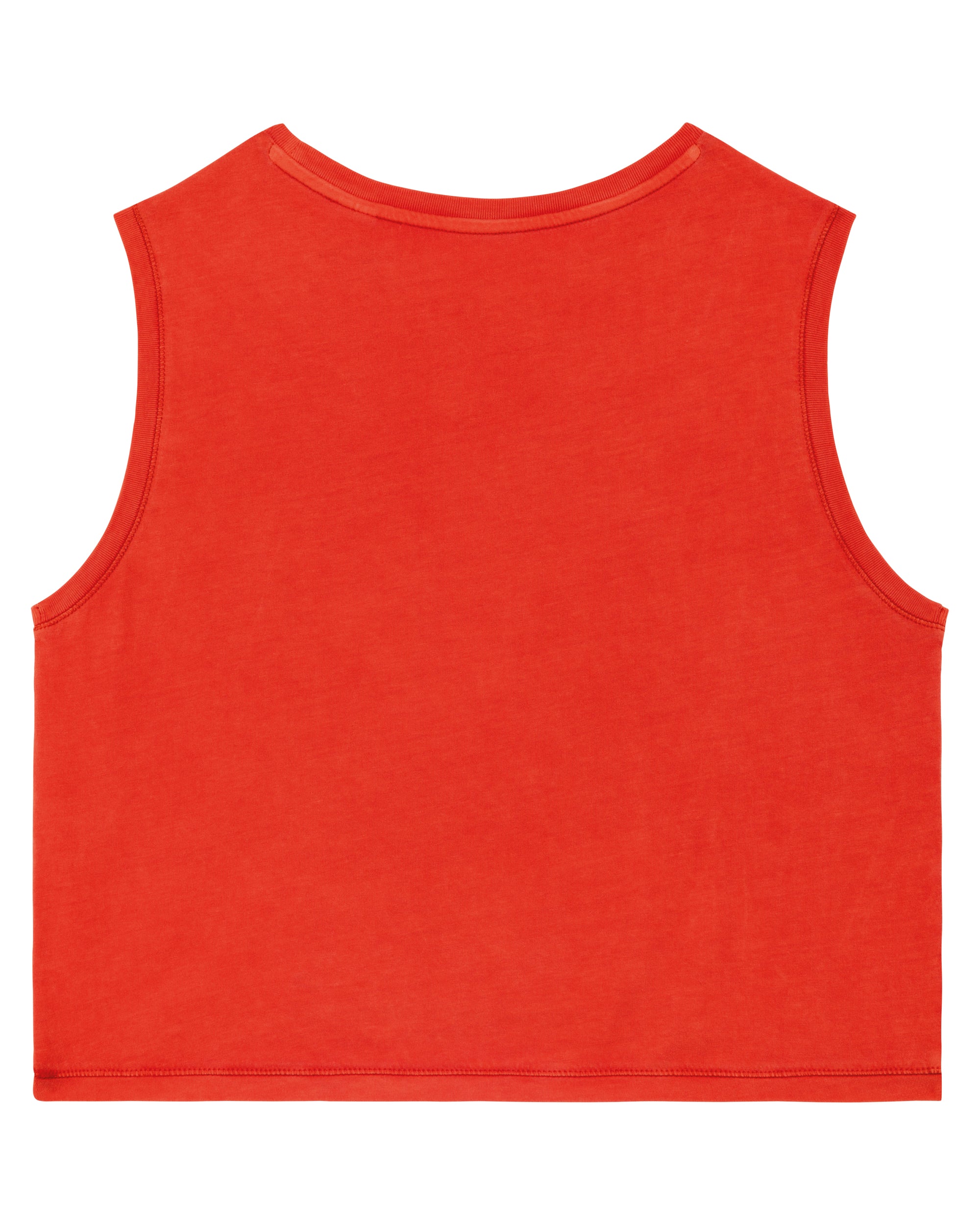 T-Shirt crop sans manche 100% Coton - Femme