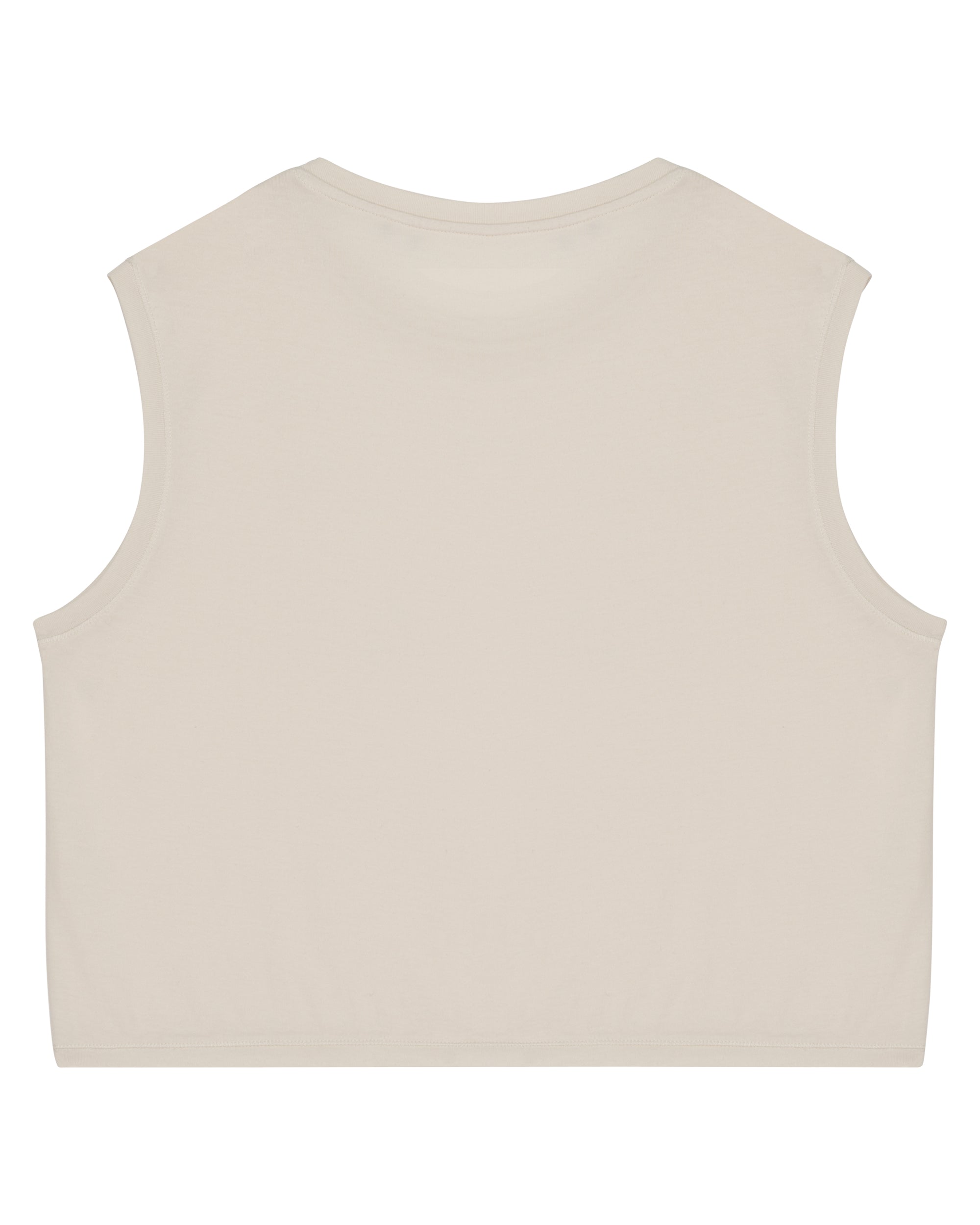 T-Shirt crop sans manche 100% Coton - Femme