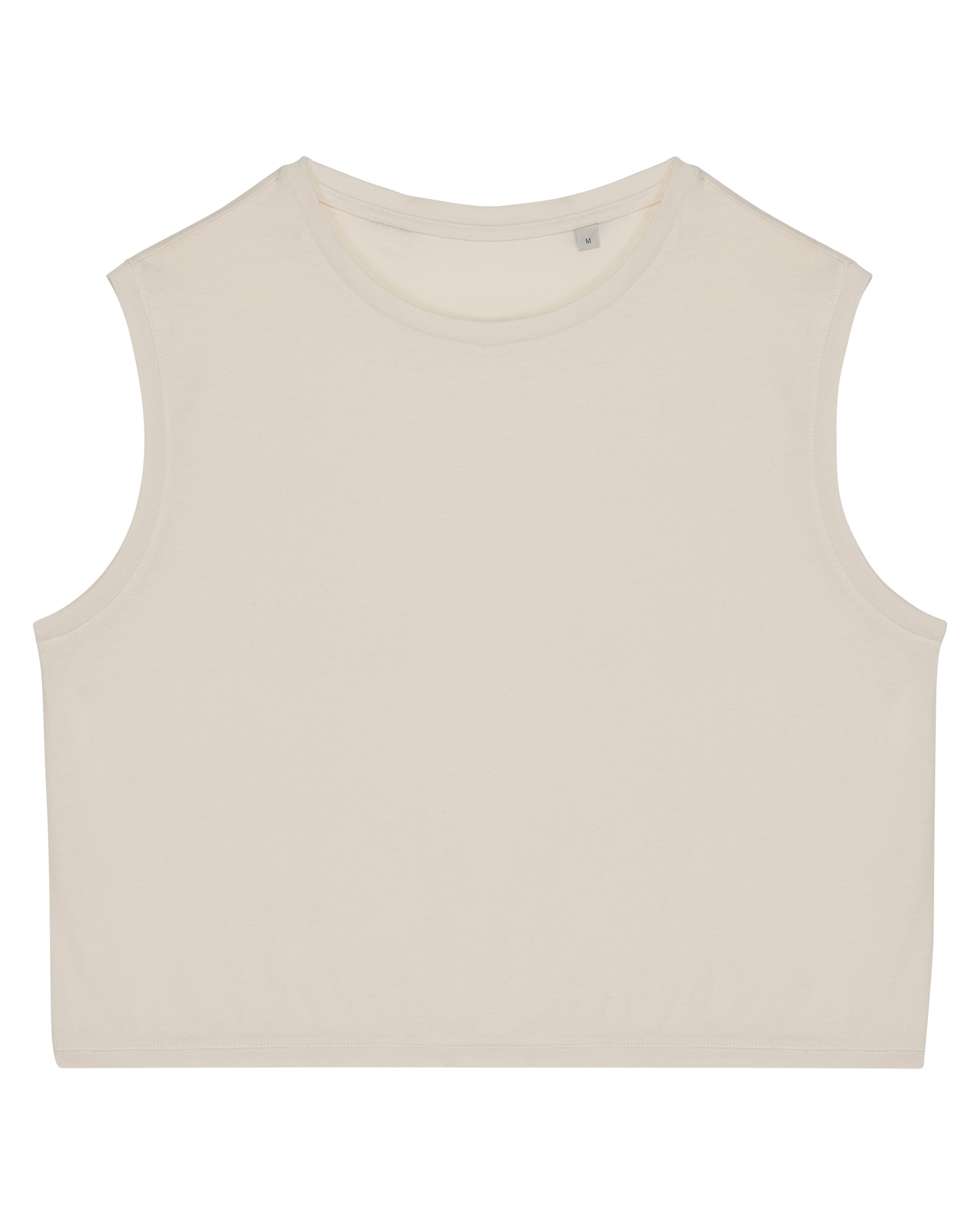 T-Shirt crop sans manche 100% Coton - Femme